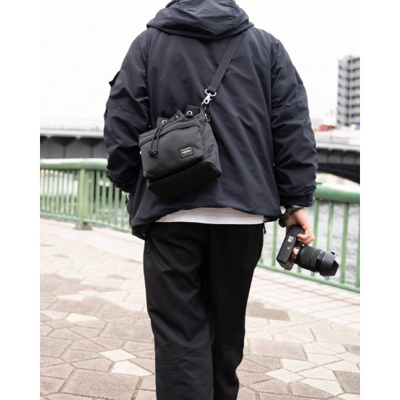 ポーター 吉田カバン バルーンサック ショルダーバッグ 巾着 ブラック 鞄