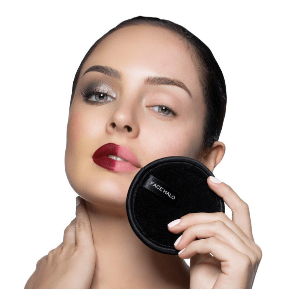 คนหรือสิ่งที่โยกย้ายซะซุทินะบุรุการแต่งหน้าของยุคสมัยใหม่ ★[) ] ที่ที่ใส่แต่ละ (เบาะ FACE HALO (ใบหน้าสวัสดี) cleansing เบาะ (มืออาชีพ /BLACK)/ ร่างกายการชำระล้าง 1 ใบอยู่