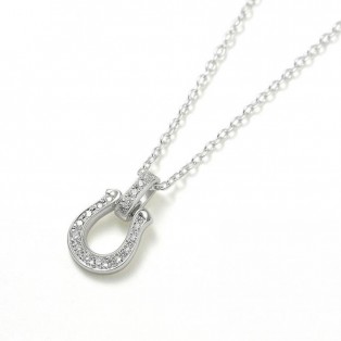 Medium Lux Horseshoe Necklace w/LG Diamond
