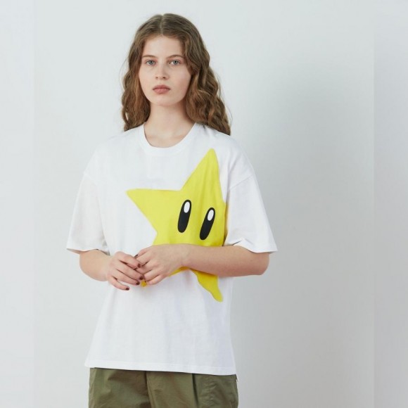 PARCO×SUPER MARIOコラボアイテム ポケットTシャツ（スター