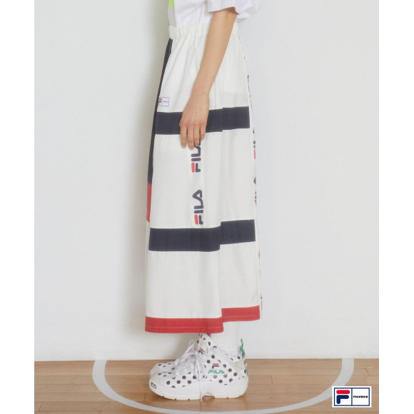 FILA ブラックフレアスカート FILAロングAラインスカート （ロング・マキシ丈スカート
