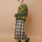 チェックパッチスカート