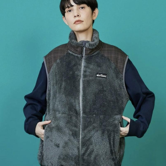 WILDTHINGS×FRAPBOIS シャギーフリースベスト