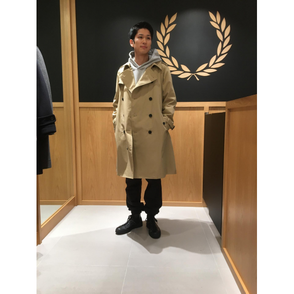 得価SALE FRED PERRY - FRED PERRY トレンチコート ロングコートの通販