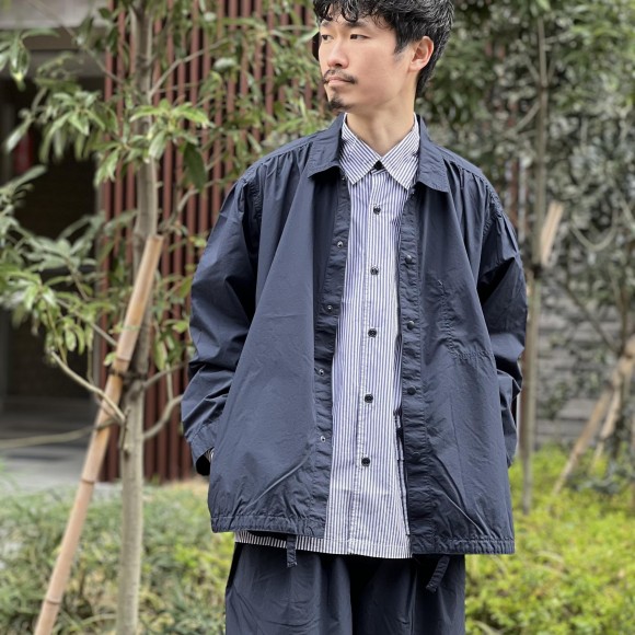 porter classic POPLIN GATHERED JACKET