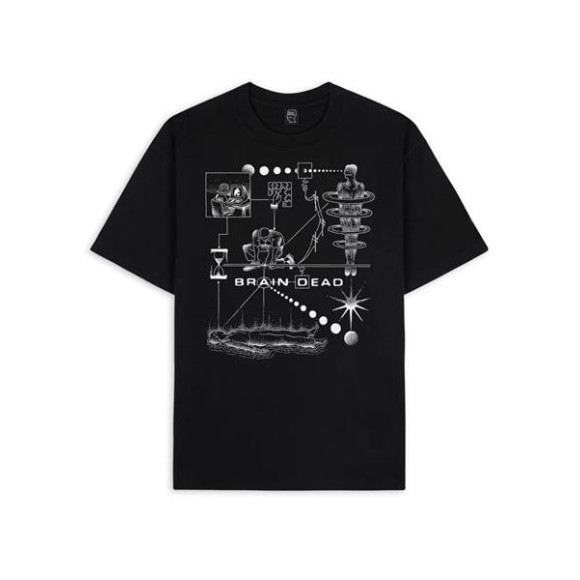 BRAIN DEAD/ブレインデッド/MIND PUZZLE T-SHIRT - BLACK/T