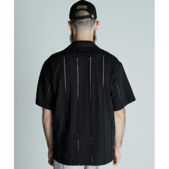 試着のみSchott CR SHIRT ’EMBROIDERY XL 黒　シャツ Schott/ショット/CR SHIRT 'EMBROIDERY'/コットン レーヨン 刺繍