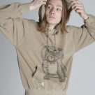 PRINT BULL HOODED SWEAT/printed bullie sweat