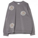 B omnivore/ビーオムニボー/ストレッチポンチランダム刺繍フラワーL/S PO