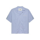SALE New Amsterdam Surf Association/ニューアムステルダムサーフアソシエーション/WIJK SHIRT WHITE/BLUE STRIPES 半袖シャツ　ストライプ