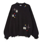 B omnivore/비옴니보/HAND STITCH CREWNECK KNIT 핸드스티치 크루넥 니트