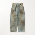 SALE FAF/エフエーエフ(Fake As Flowers/フェイクアスフラワーズ)/NEWCOMMUNE DIRT BAGGY DENIM バギーデニム　