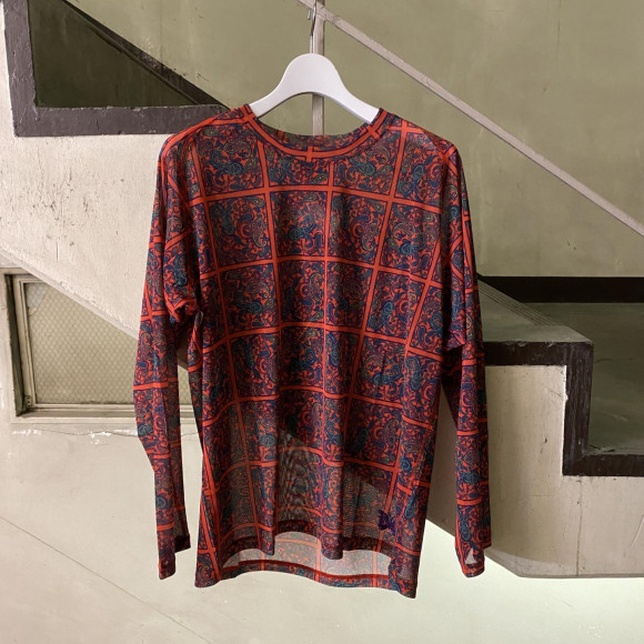 [针锋相对]L/S U NECK TEE-POLY MESH/PRINTED 