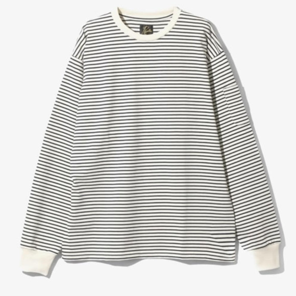 NEEDLES/ Needles/L/S CREW NECK T-COTTON ST. JERSEY