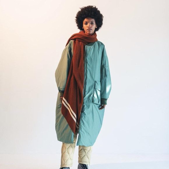 [ F/CE. ] RECYCLED DOWN MA-1 LONG COAT