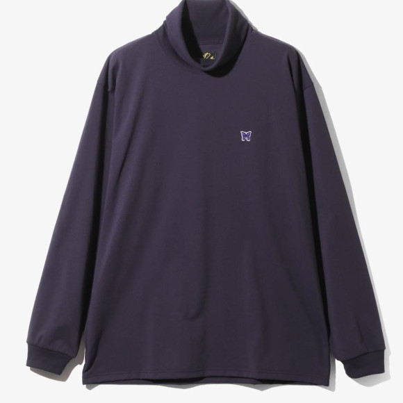 针锋相对L/S HIGH NECK TEE-POLY JERSEY