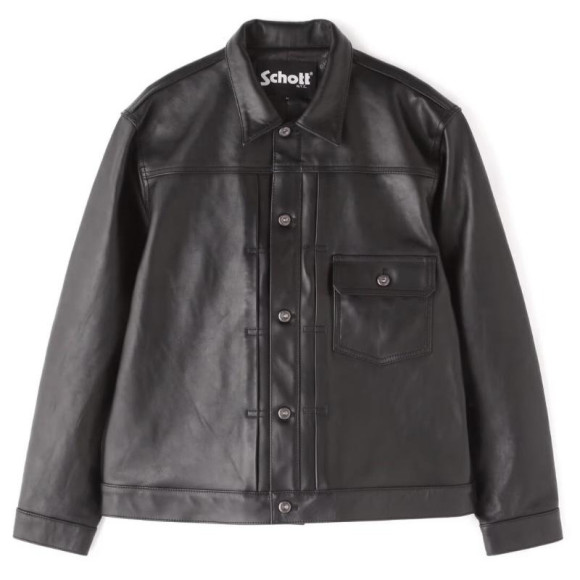 [การตีลูกบอล SCHOTT/ ] เสื้อแจ๊คเก็ต SHEEP LEATHER 1st TRACKER JACKET/ แกะหนังคนสะกดรอย