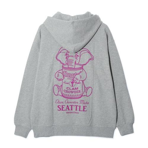 เสื้อกีฬาแขนยาว MANASTASH/ mana stuss /CiTee HOODSWEAT ELEPHANT อาหาร