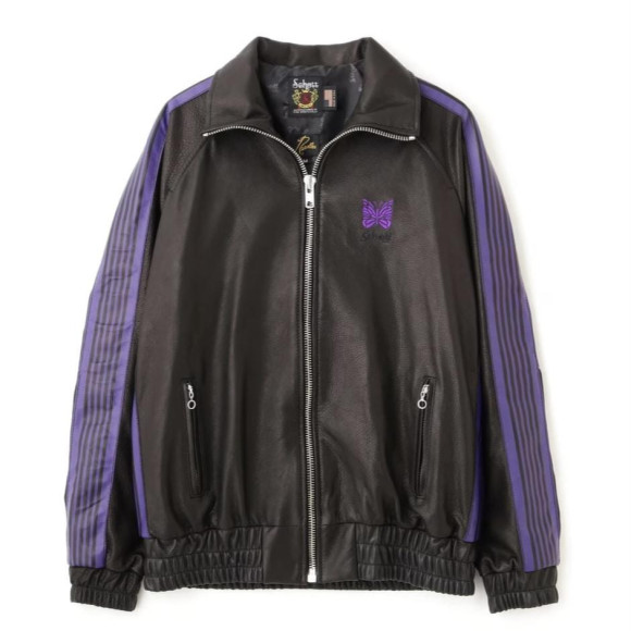 Special price Schott×NEEDLES/ショット×ニードルス/LEATHER TRACK JACKET/レザー トラックジャケット& TRACK PANTS/レザートラックパンツ