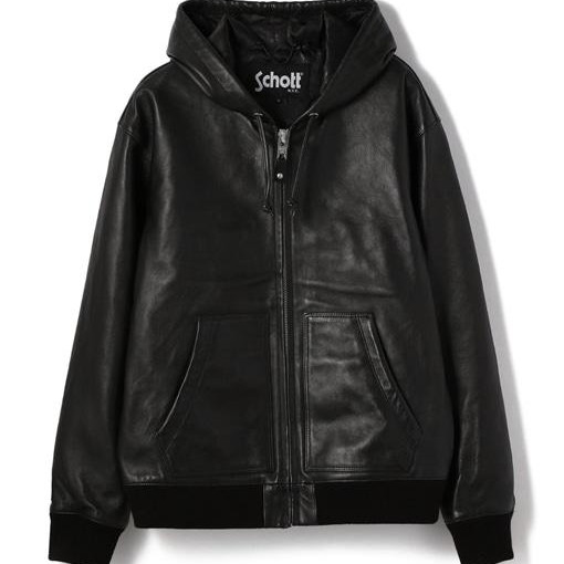 Schott/ショット/LEATHER FULLZIP PARKA/レザー フルジップ パーカー