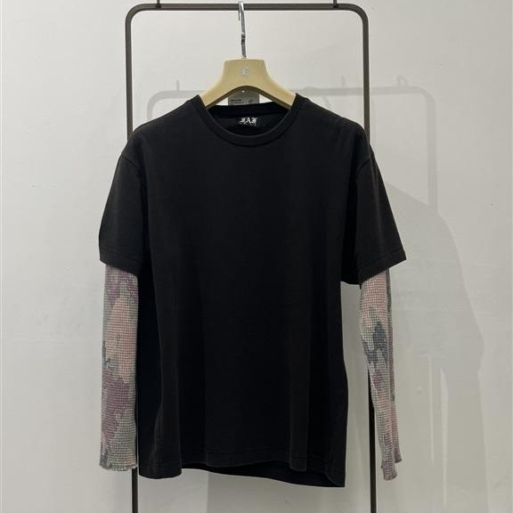 FAF/エフエーエフ(Fake As Flowers/フェイクアスフラワーズ) /Camo Double Sleeve Tee カモダブルスリーブティー　レイヤードTEE