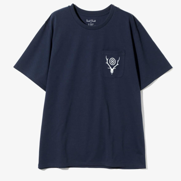 SOUTH2 WEST8/南对西/S/S ROUND POCKET TEE-CIRCLE HORN T恤