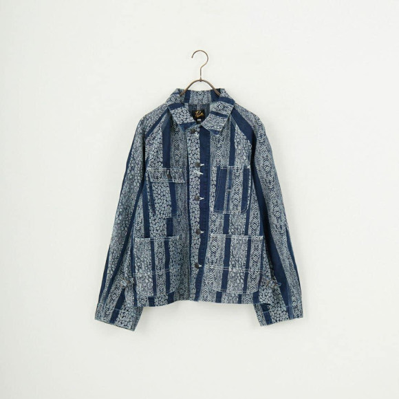 SALE Needles/尼德爾斯Short Coverall-10oz Denim/Python Jacquard 25s派鬆花紋短套全夾克