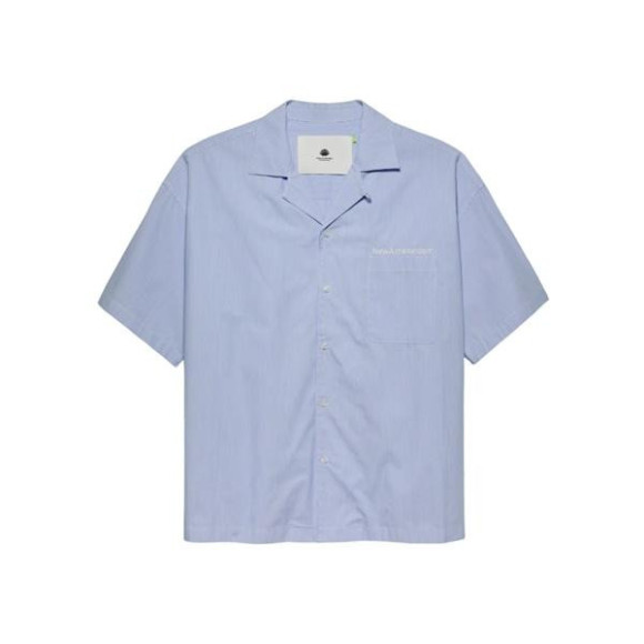 Sale New Amsterdam Surf Association/WIJK SHIRT WHITE/BLUE STRIPES Short Sleeve Shirt Stripe
