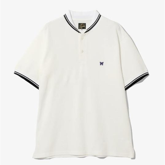 SALE NEEDLES / SHAWL COLLAR S/S POLO - COTTON PIQUE-25SS