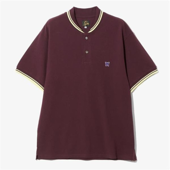 SALE NEEDLES / SHAWL COLLAR S/S POLO - COTTON PIQUE-25SS