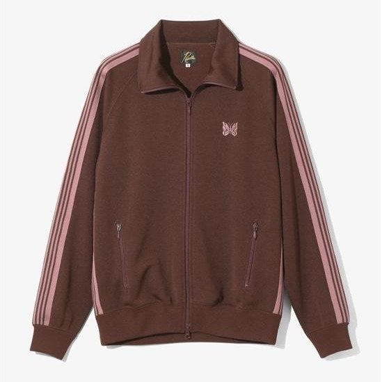 NEEDLES/針鋒/TRACK JACKET-POLY SMOOTH-BROWN-卡車夾克