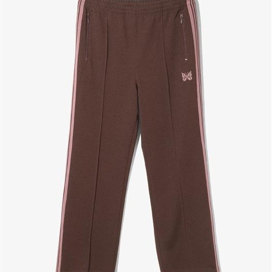 NEEDLES/針鋒/TRACK PANT-POLY SMOOTH-BROWN-卡車褲