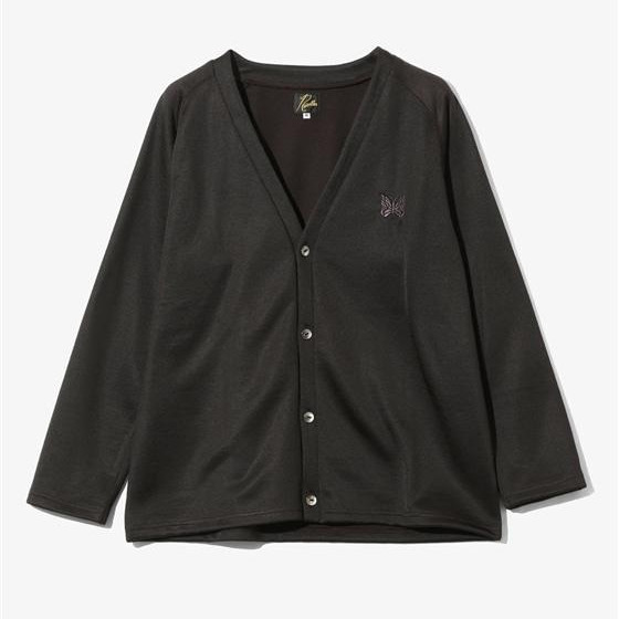 เข็ม NEEDLES/ เสื้อคลุมคาร์ดิแกน /V-NECK CARDIGAN - BRIGHT JERSEY -PURPLE-