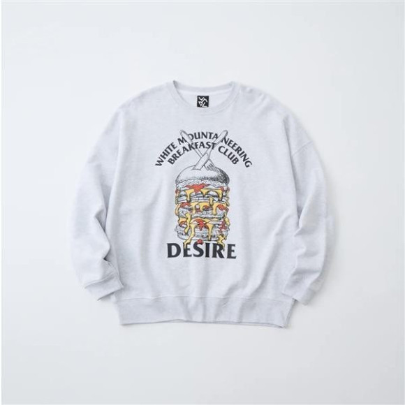 White Mountaineering/白色山地自行車/W.M.B.C. BREAKFAST CLUB SWEAT SHIRT Sweet