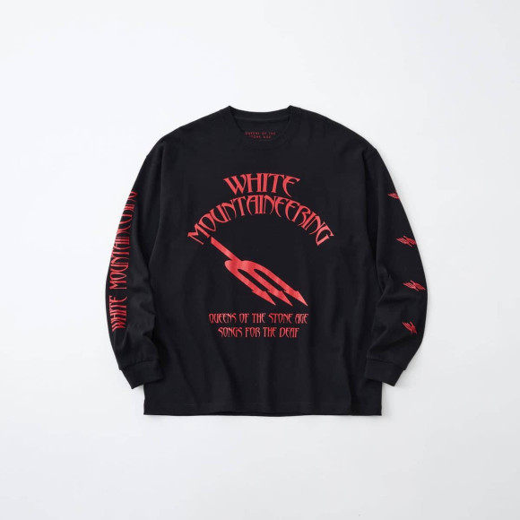 T White Mountaineering/ โฮะวะอิโทะมะอุนเทะนิอะรินกุ /QOTSA SONGS FOR THE DEAF L/S T-SHIRT เสื้อยืดรอน