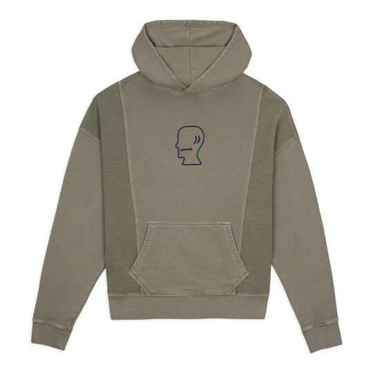 BRAIN DEAD/布萊恩德/MENDOZA CROPPED HOODIE-CEMENT胡迪