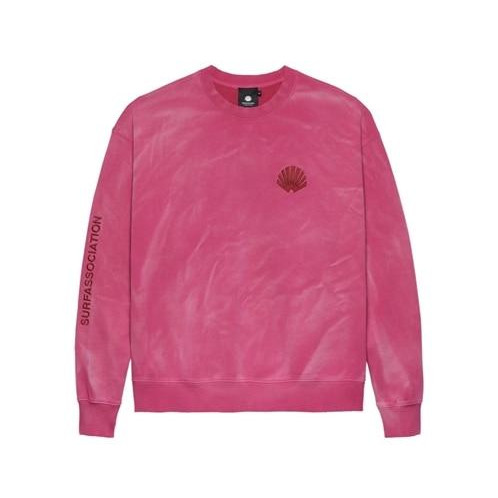 New Amsterdam Surf Association/ニューアムステルダムサーフアソシエーション/DAMAGED LOGO CREWNECK MAGENTA/RED スウェット　トレーナー