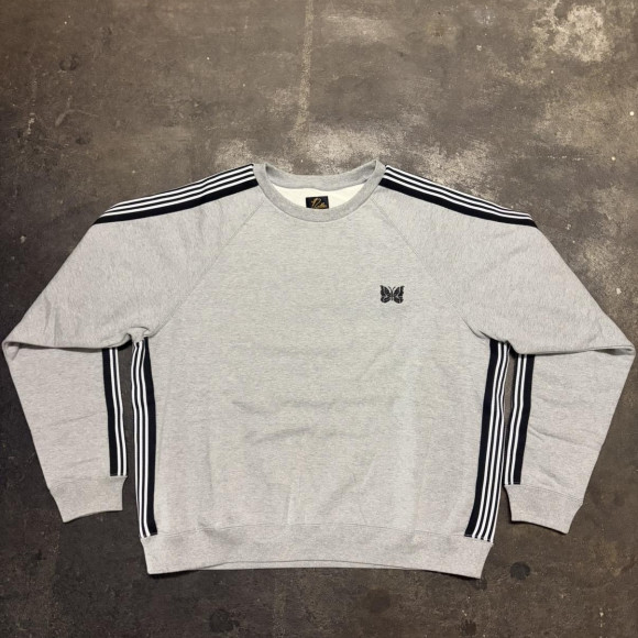 Needles×BEAVER/ニードルズ×ビーバー　別注Track Crew - Cotton Jersey -GREY- トラッククルー -スウェット