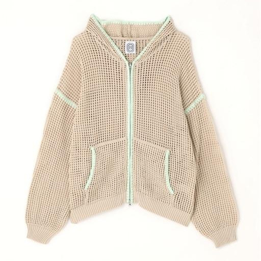 B omnivore/ビーオムニボー/HAND - STITCH MESH HOODIE メッシュフーディー