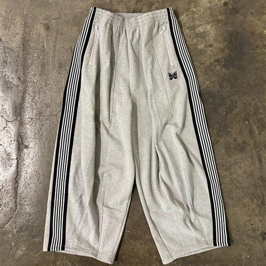 NEEDLES×BEAVER/ニードルズ×ビーバー/別注H.D. Track Pant - Cotton Jersey -GRAY- ヒザデルトラックパンツ　ヒザデルパンツ