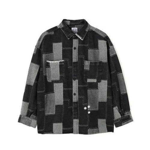 B omnivore/ビーオムニボー/PATCHWORK DENIM SHIRT デニムシャツ