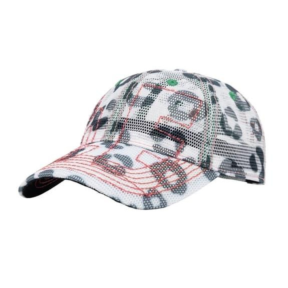 b.Eautiful/ビューティフル/Vapor Low Profile Hat (White Leopard Mesh / Hot Pink)