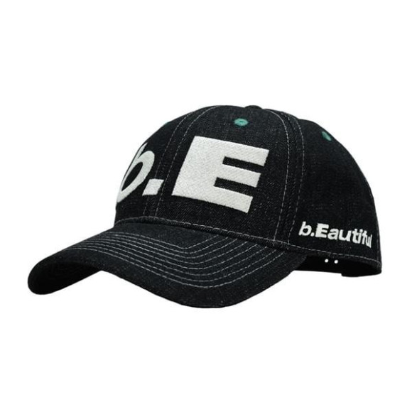b.Eautiful/ビューティフル/b.E Hat (Black Denim / Off-White)