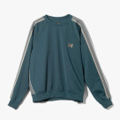 SALE NEEDLES/ニードルズ/TRACK CREW NECK SHIRT- POLY SMOOTH -GREEN- トラッククルーネックシャツ