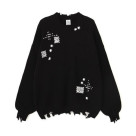 B omnivore/ビーオムニボー/HAND STITCH CREWNECK KNIT ハンドステッチクルーネックニット