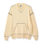 B omnivore/ビーオムニボー/HANDSTITCH CABLE KNIT CN ハンドステッチケーブルニットクルーネック