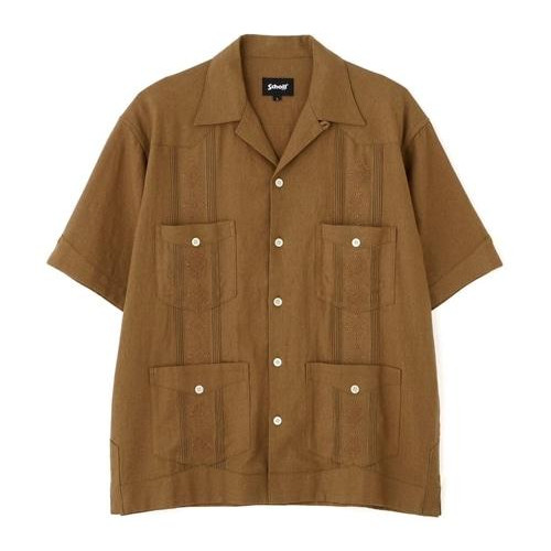Schott/ショット/LINEN GUAYABERA SHIRT/リネン キューバシャツ