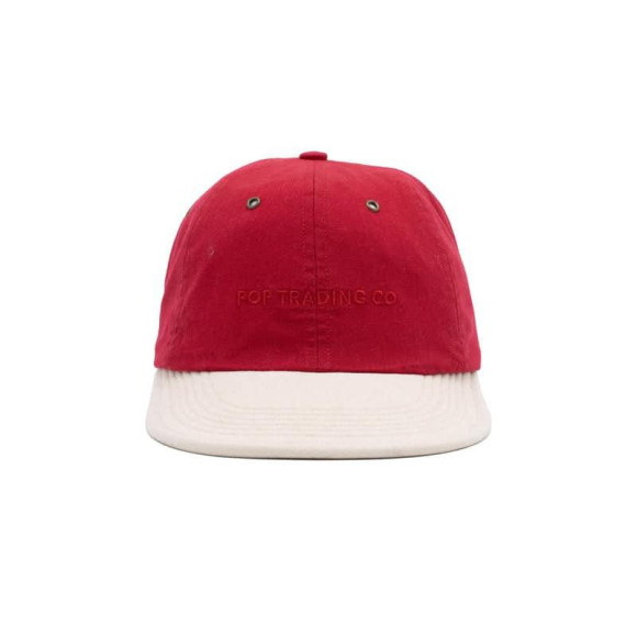 POP TRADING CO/ポップトレーディングカンパニー/2 TONE FLEXFOAM HAT EARTH RED/OFF WHITE キャップ