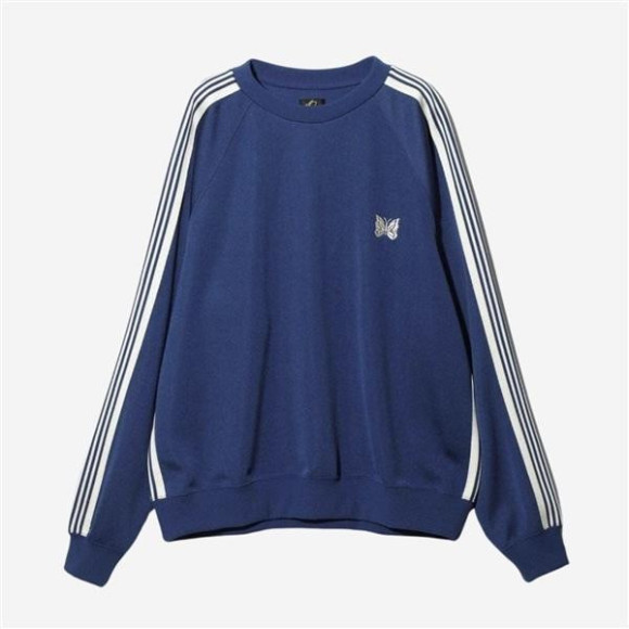 NEEDLES×BEAVER/ニードルズ×ビーバー/別注Track Crew Neck Shirt - Poly Smooth -ROYAL- 26FW トラッククルーネックシャツ