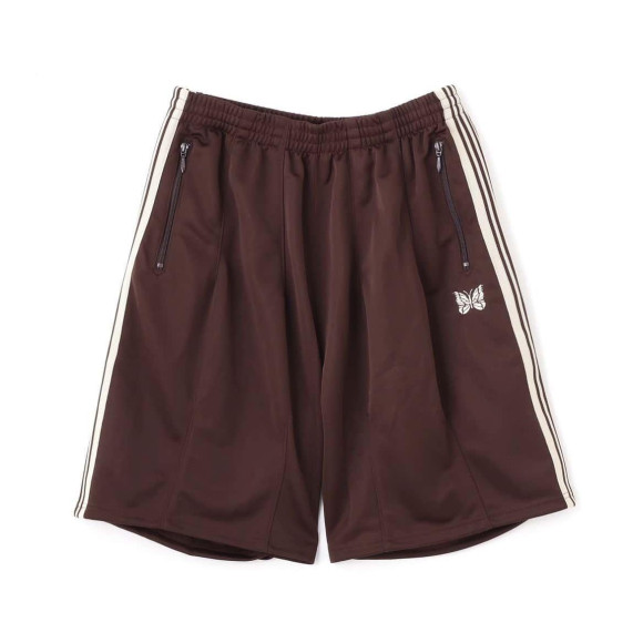 NEEDLES×BEAVER/ニードルズ×ビーバー/別注H.D. TRACK SHORTS - POLY SMOOTH -BROWN- トラックショーツ